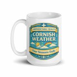 Unpredictable Quality – Cornish Weather - White glossy mug