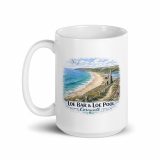 Loe Bar & Loe Pool Cornwall –White glossy mug – White Glossy Mug white 15oz handle on left — Cornish Treasures