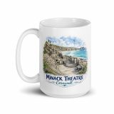 Minack Theatre Cornwalls Scenic Amphitheatre – White Glossy Mug white 15oz handle on left — Cornish Treasures