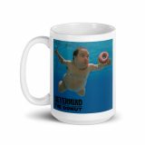 Nevermind the Donut mug – White Glossy Mug white 15oz handle on left — Snack Tracks - The Ultimate Parody Album Collection