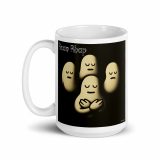 Bean Rhap – White Glossy Mug white 15oz handle on left — Snack Tracks - The Ultimate Parody Album Collection