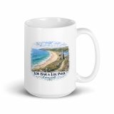 Loe Bar & Loe Pool Cornwall –White glossy mug – White Glossy Mug white 15oz handle on right — Cornish Treasures
