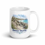 Minack Theatre Cornwalls Scenic Amphitheatre – White Glossy Mug white 15oz handle on right — Cornish Treasures