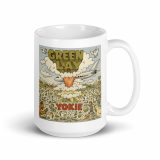 Green Lay Yokie Parody Mug – White Glossy Mug white 15oz handle on right — Snack Tracks - The Ultimate Parody Album Collection