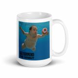 Nevermind the Donut mug – White Glossy Mug white 15oz handle on right — Snack Tracks - The Ultimate Parody Album Collection