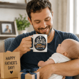 Dad Joke Loading - White glossy mug