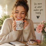 Small Panic Bunny - Mug with Color Inside