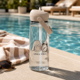 Small Panic Bunny - Flip straw water bottle