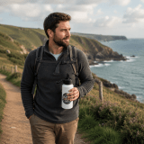 World’s Okayest Cornish Dad - Stainless steel water bottle with a straw lid