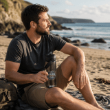 World’s Okayest Cornish Dad - Flip straw water bottle