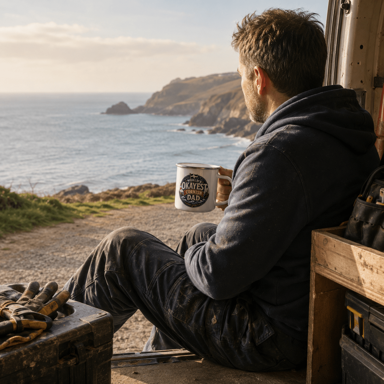 World’s Okayest Cornish Dad - Enamel Mug
