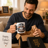 Dad Fuel - White glossy mug