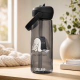 Low Battery Bunny – Cute Relatable Phone Charging Design - Flip straw water bottle