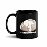 Emotionally Floppy – Black Glossy Mug black 11oz handle on left — The Floppy Collection