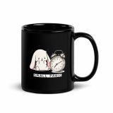 Small Panic Bunny - Black Glossy Mug