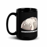 Emotionally Floppy – Black Glossy Mug black 15oz handle on left — The Floppy Collection