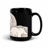 Emotionally Floppy – Black Glossy Mug black 15oz handle on right — The Floppy Collection