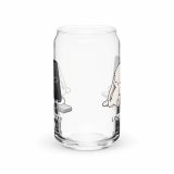 Low Battery Bunny – Can-Shaped Glass 16oz 16oz front — The Floppy Collection