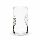 Small Panic Bunny – Can-Shaped Glass 16oz 16oz front — The Floppy Collection