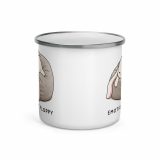 Emotionally Floppy – Enamel Mug white 12oz front — The Floppy Collection