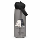 Low Battery Bunny – Flip Straw Water Bottle charcoal back — The Floppy Collection