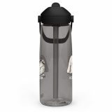 Small Panic Bunny – Flip Straw Water Bottle charcoal left — The Floppy Collection