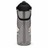 Too Soft For This – Flip Straw Water Bottle charcoal right — The Floppy Collection