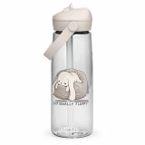 Emotionally Floppy – Flip Straw Water Bottle clear front — The Floppy Collection