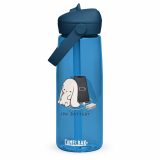 Low Battery Bunny – Flip Straw Water Bottle oxford blue front — The Floppy Collection