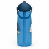 Low Battery Bunny – Flip Straw Water Bottle oxford blue left — The Floppy Collection