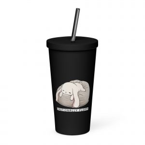 Emotionally Floppy – Insulated Tumbler with a Straw black 20oz left — The Floppy Collection