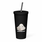 Too Soft For This – Insulated Tumbler with a Straw black 20oz left — The Floppy Collection