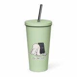 Low Battery Bunny – Insulated Tumbler with a Straw mint 20oz left — The Floppy Collection