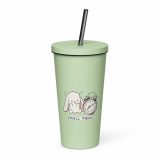 Small Panic Bunny - Insulated tumbler with a straw
