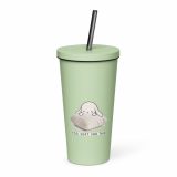 Too Soft For This – Insulated Tumbler with a Straw mint 20oz right — The Floppy Collection