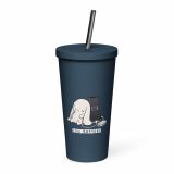 Low Battery Bunny – Insulated Tumbler with a Straw navy 20oz left — The Floppy Collection