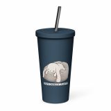 Emotionally Floppy – Insulated Tumbler with a Straw navy 20oz right — The Floppy Collection