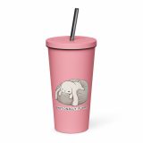 Emotionally Floppy – Insulated Tumbler with a Straw pink 20oz left — The Floppy Collection