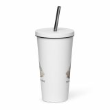 Too Soft For This – Insulated Tumbler with a Straw white 20oz back — The Floppy Collection