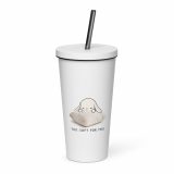 Too Soft For This – Insulated Tumbler with a Straw white 20oz left — The Floppy Collection