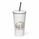 Emotionally Floppy – Insulated Tumbler with a Straw white 20oz right — The Floppy Collection