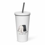 Low Battery Bunny – Insulated Tumbler with a Straw white 20oz right — The Floppy Collection