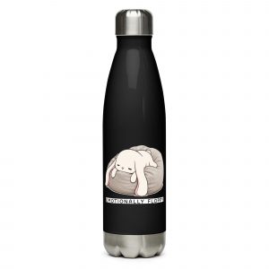 Emotionally Floppy – Stainless Steel Water Bottle black 17oz left — The Floppy Collection
