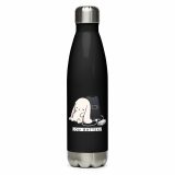 Low Battery Bunny – Stainless Steel Water Bottle black 17oz left — The Floppy Collection