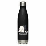 Low Battery Bunny – Stainless Steel Water Bottle black 17oz right — The Floppy Collection