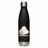 Too Soft For This – Stainless Steel Water Bottle black 17oz right — The Floppy Collection