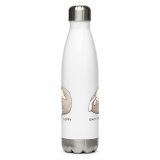 Emotionally Floppy – Stainless Steel Water Bottle white 17oz front — The Floppy Collection