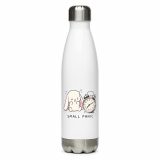 Small Panic Bunny – Stainless Steel Water Bottle white 17oz left — The Floppy Collection