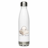 Too Soft For This – Stainless Steel Water Bottle white 17oz left — The Floppy Collection