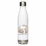 Emotionally Floppy – Stainless Steel Water Bottle white 17oz right — The Floppy Collection